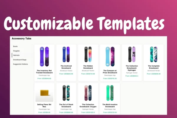 Upsell Accessories Tab