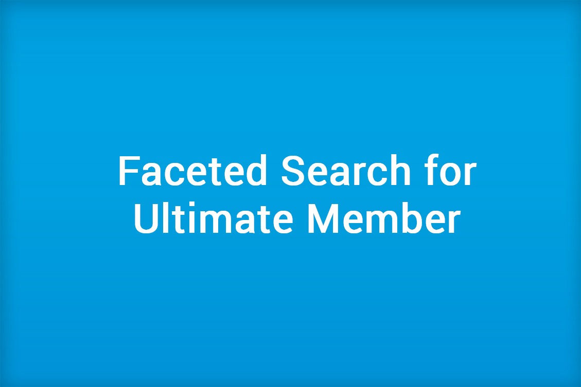 Faceted Search for Ultimate Member